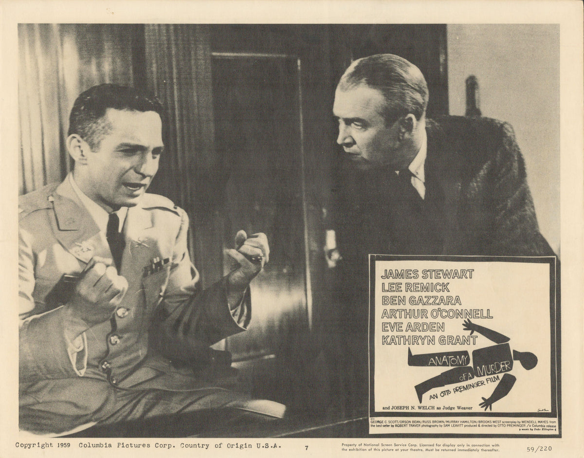 Anatomy of a Murder 1959 original vintage lobby card