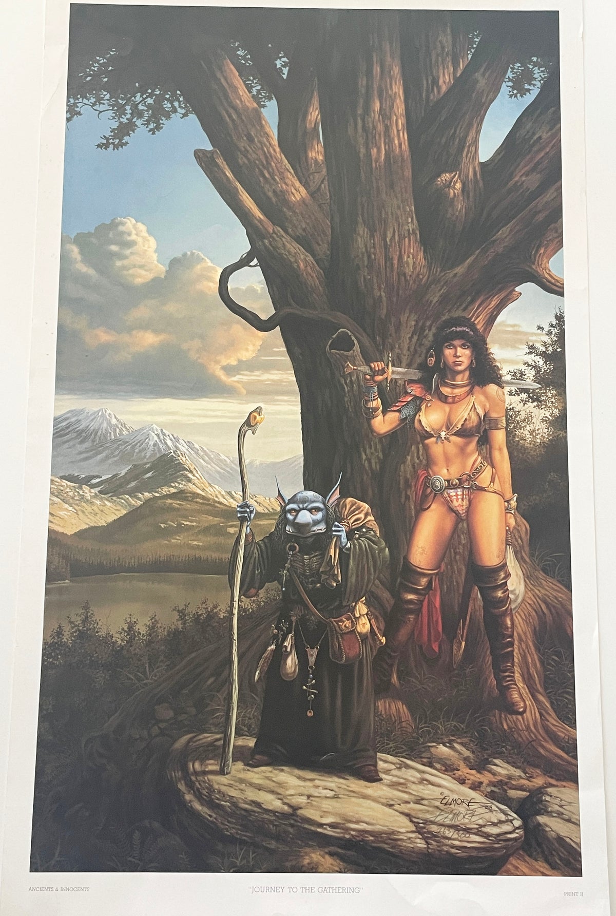 Ancients & Innocents  - Journey to the Gathering Art Print by Larry Elmore 