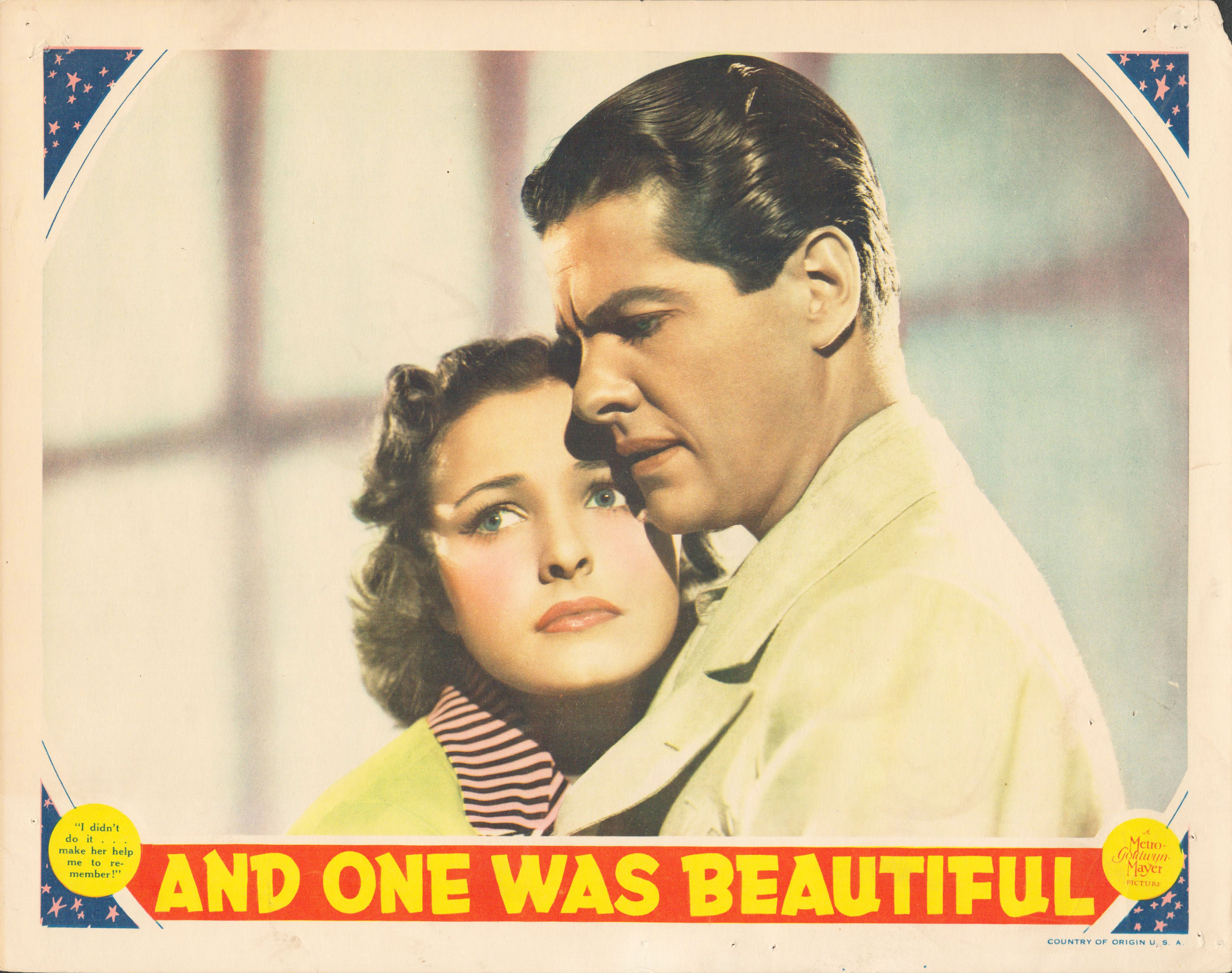 And One Was Beautiful original vintage lobby card