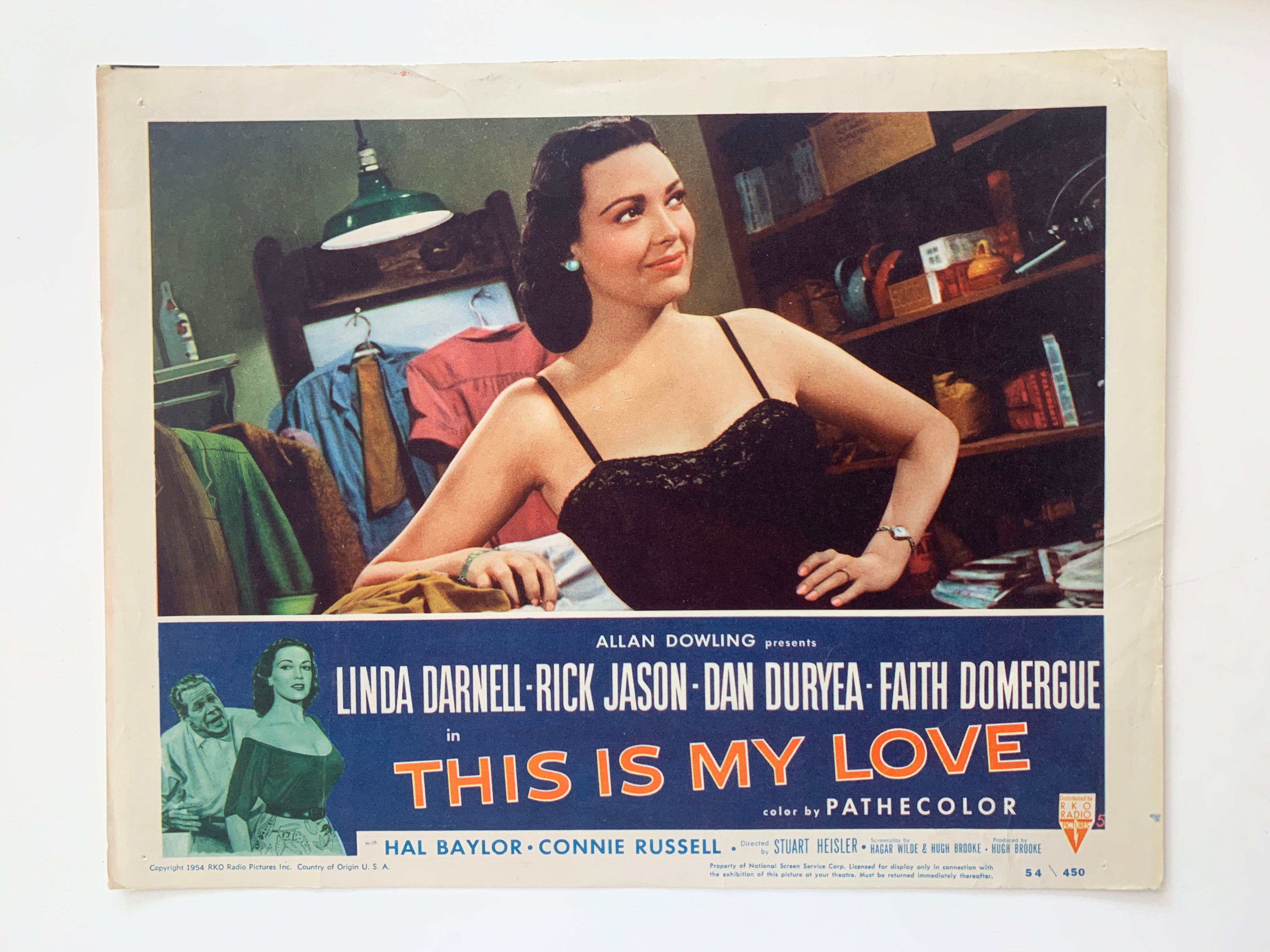 This is My Love original  1954  vintage lobby card