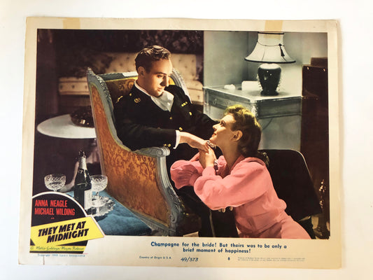 They Met At Midnight original 1949 vintage lobby card