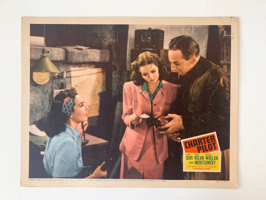 Charter Pilot  original 1940 vintage lobby card