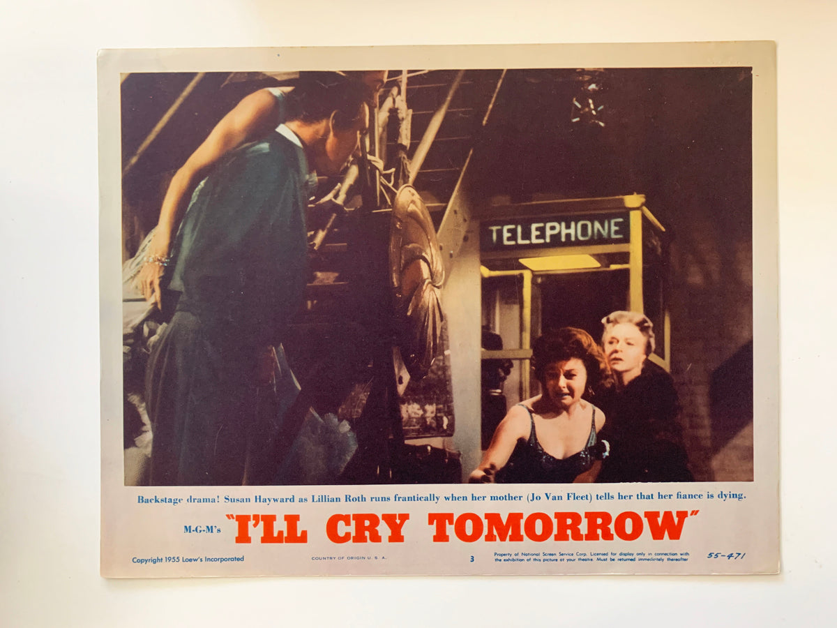 I'll Cry Tomorrow 
original 1955 vintage lobby card