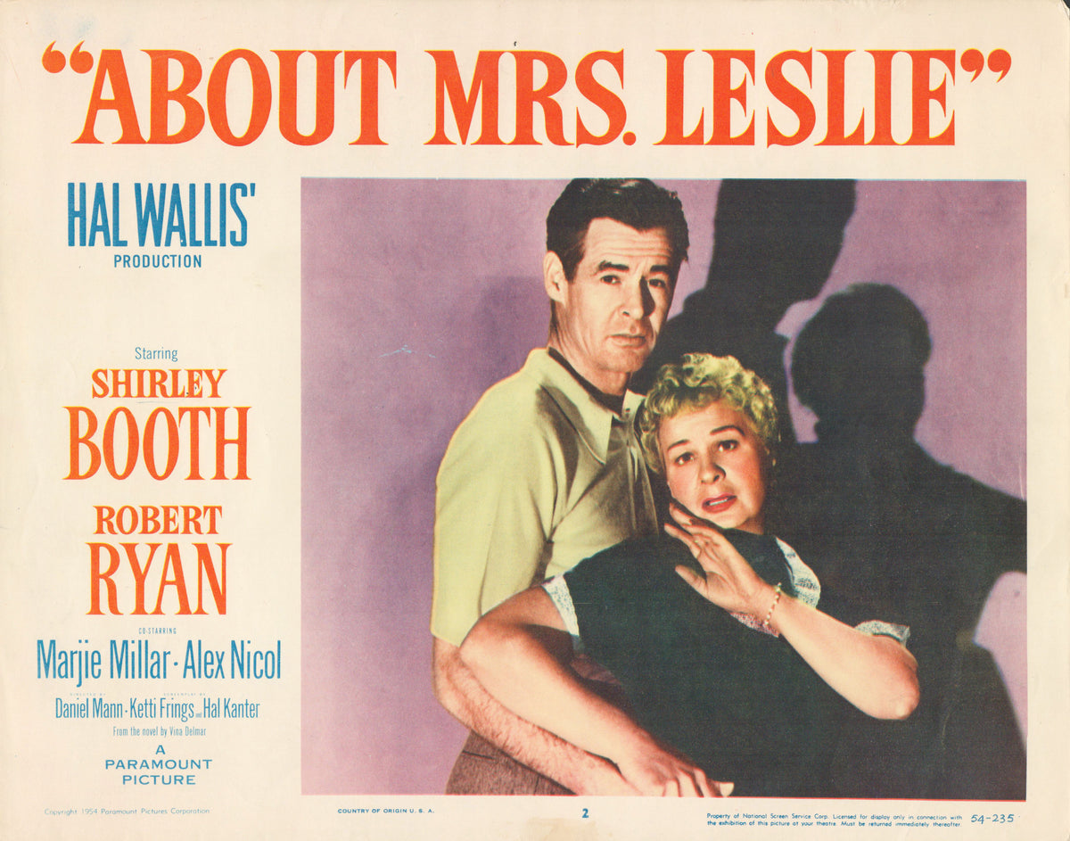 About Mrs. Leslie 1954 original vintage lobby card