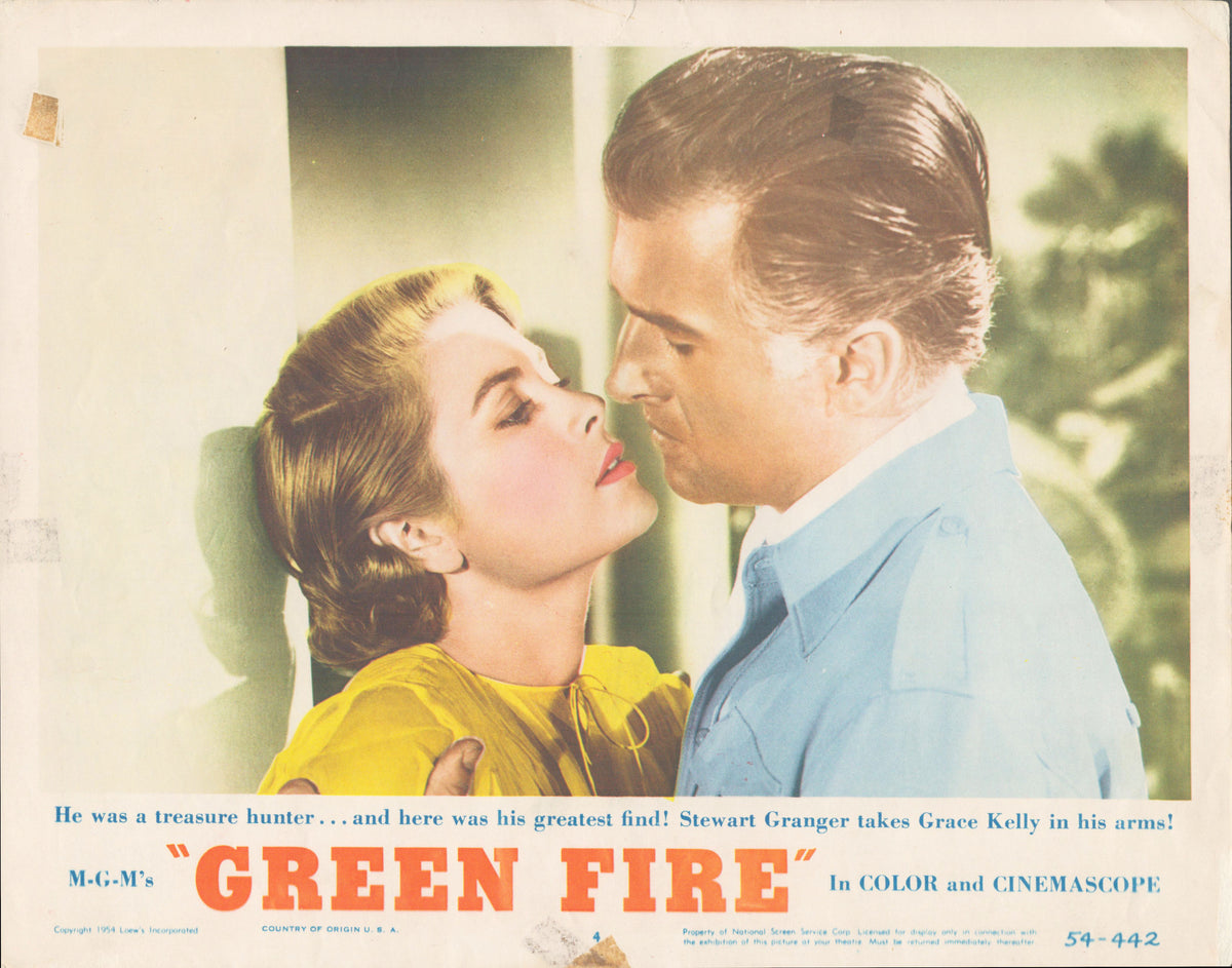 Green Fire 1954 original vintage lobby card