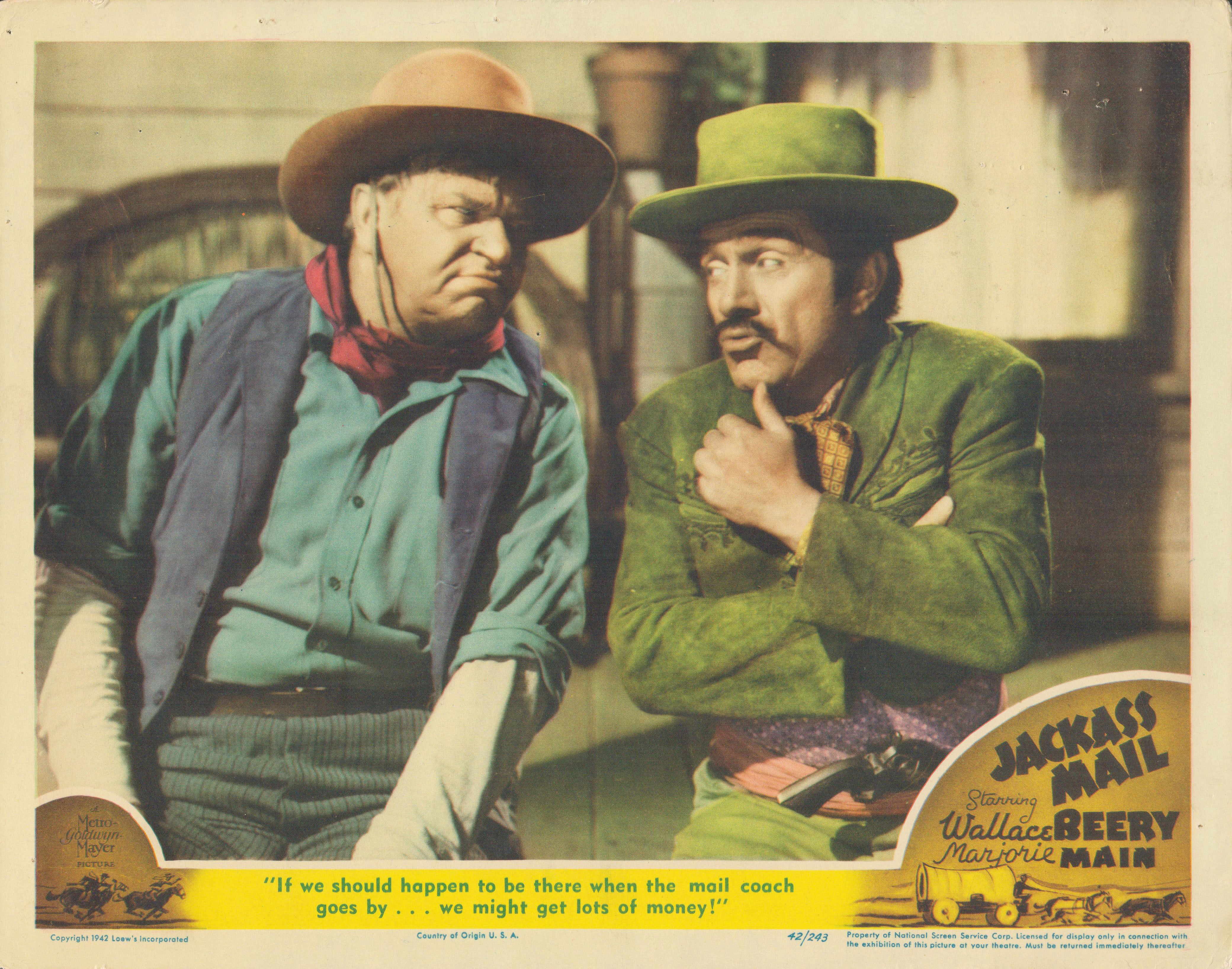 Jackass Mail 1942 original vintage lobby card