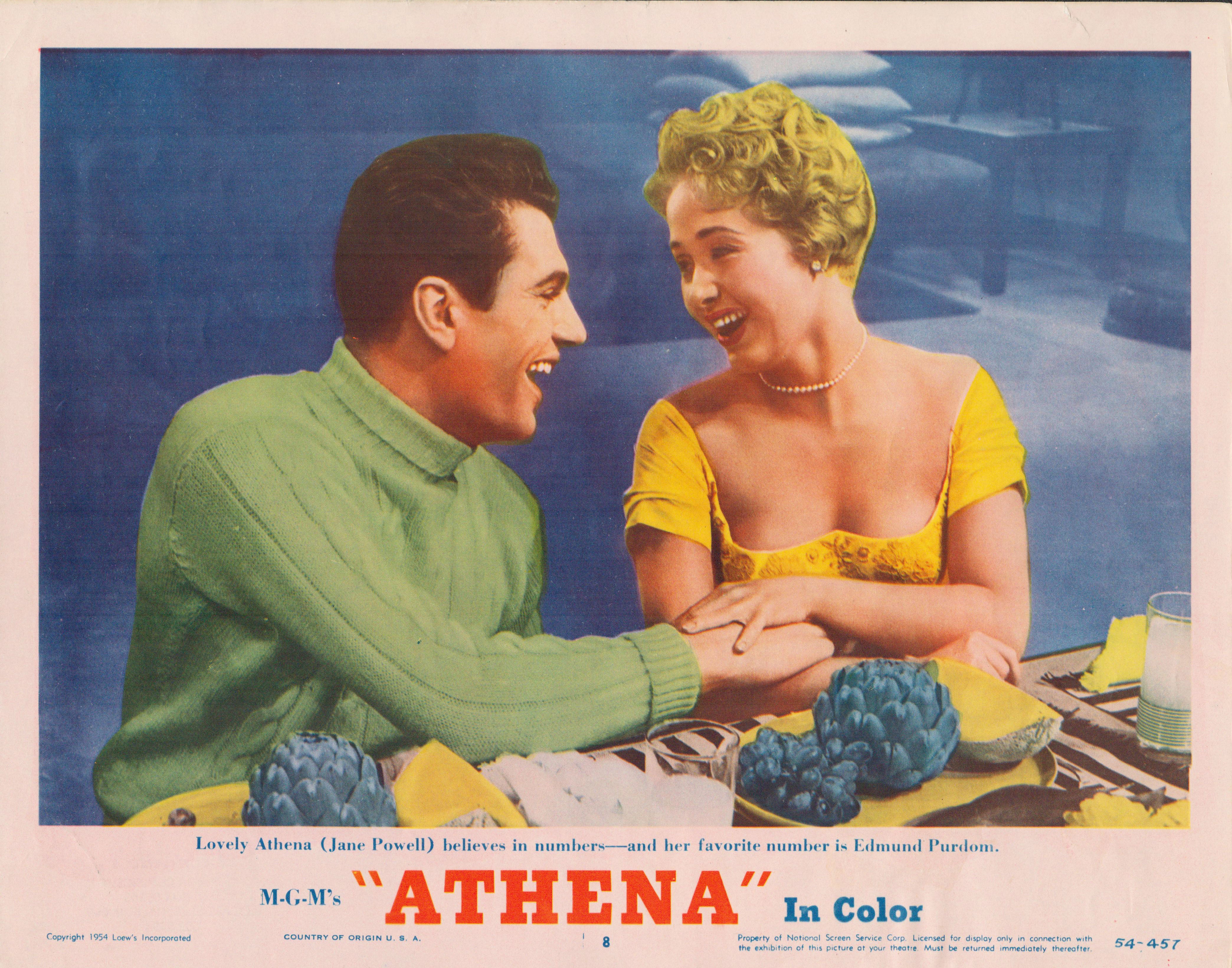 Athena 1954 original vintage lobby card