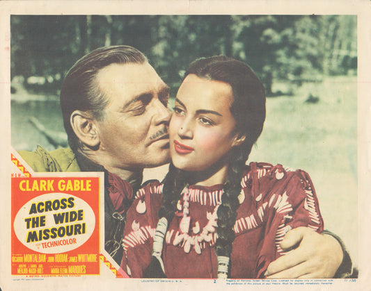 Across the Wide Missouri 1951 original vintage lobby card