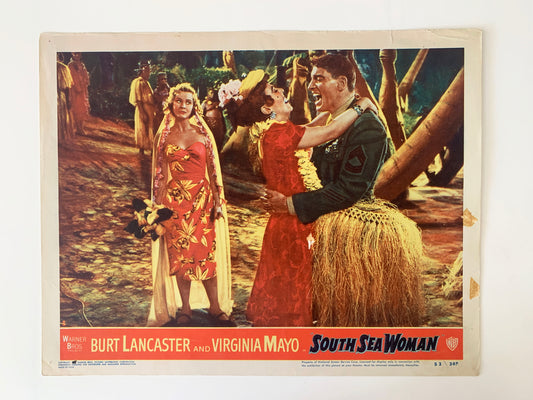 South Sea Woman original 1953 vintage lobby card