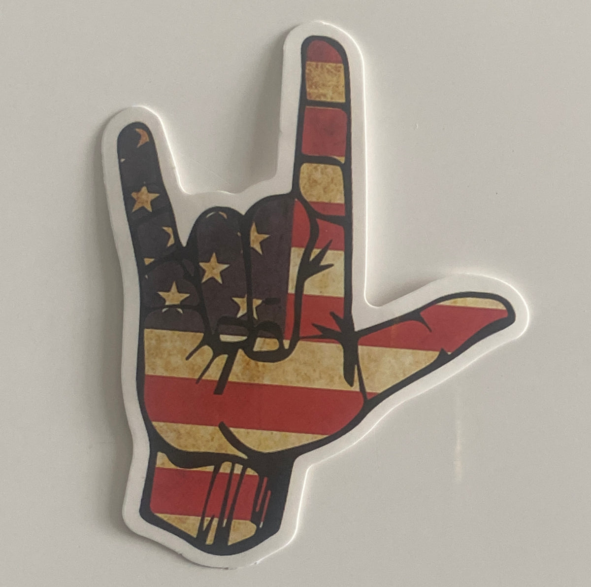 America Flag Rock On sticker 