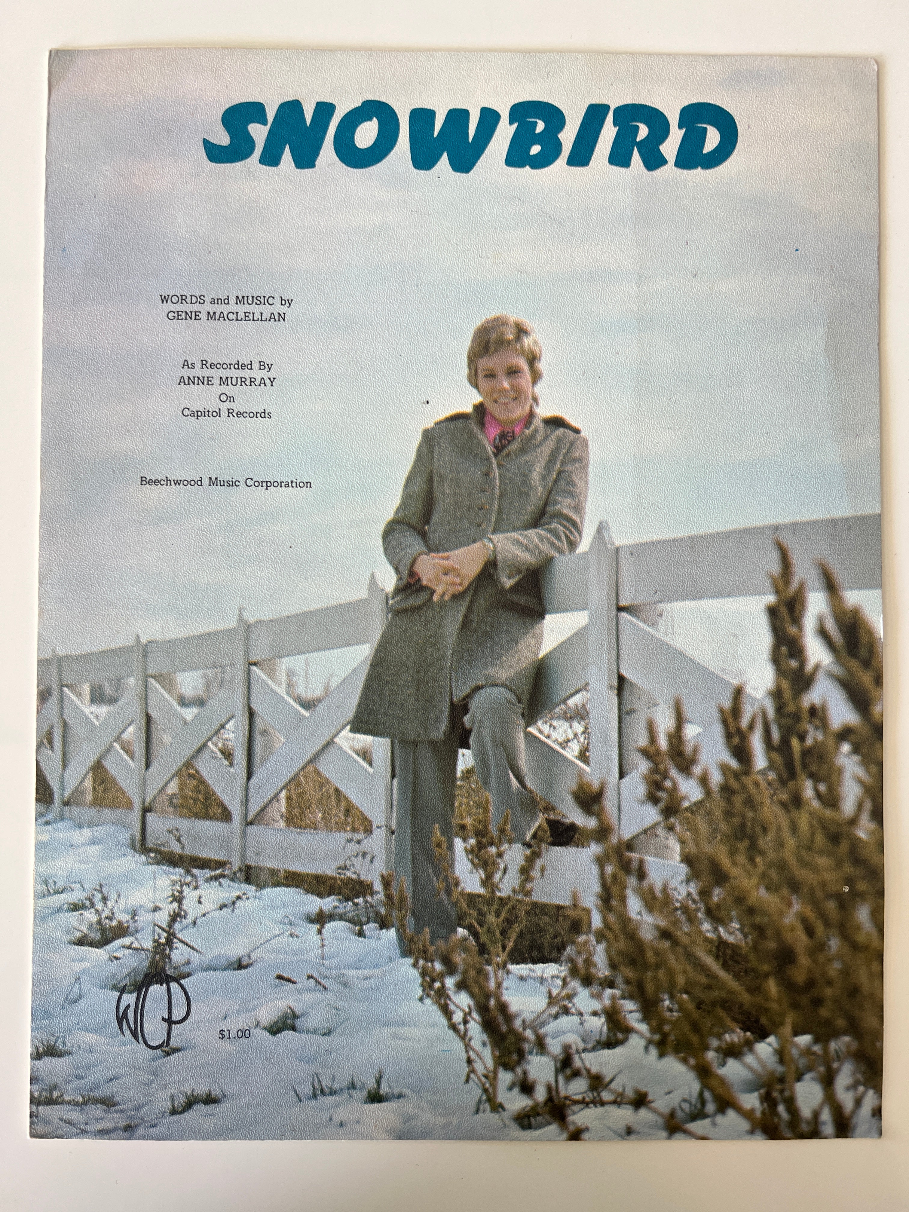 Anne Murray Snowbird music book 