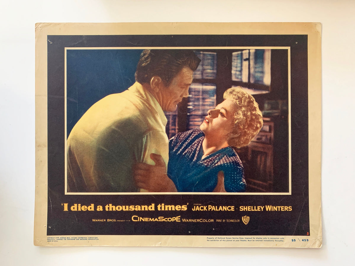 I Died a Thousand Times original 1955 vintage lobby card