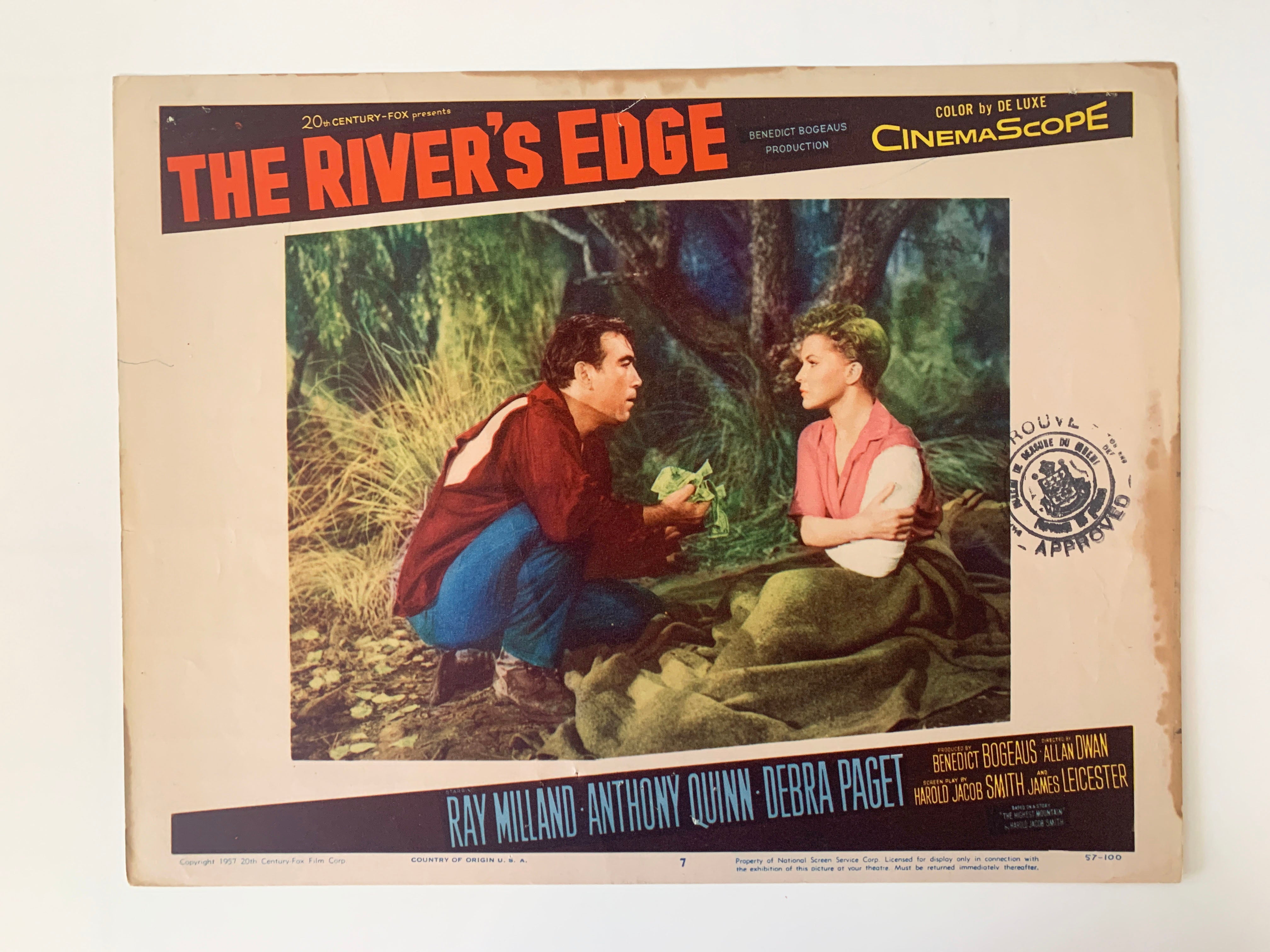 The River's Edge original 1957 vintage lobby card