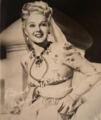 Adele Jergens facsimile signed photo. 3x5 inches