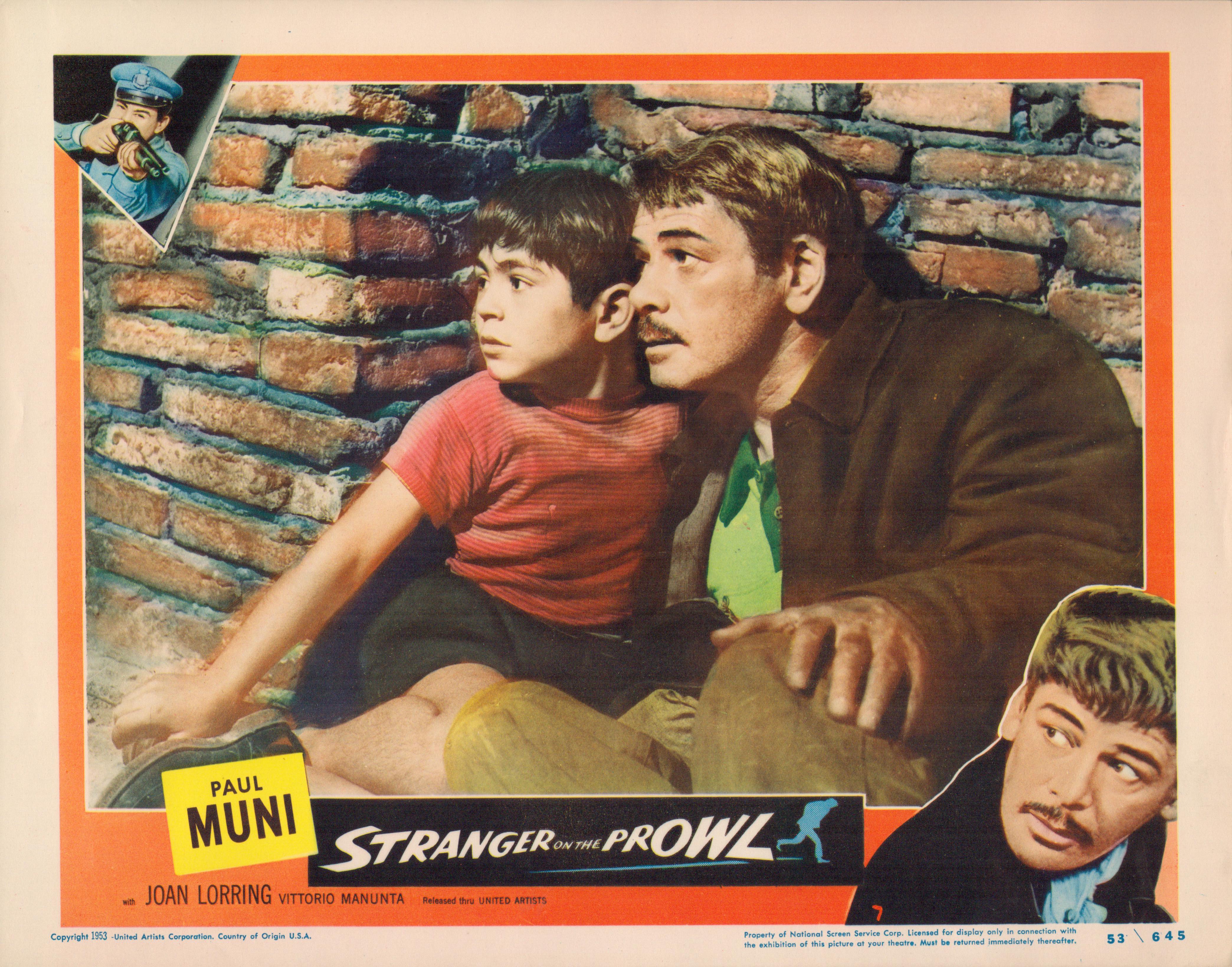 Stranger on the Prowl set of 8 original lobby cards