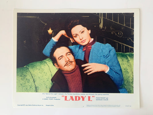 Lady L original 1965 vintage lobby card