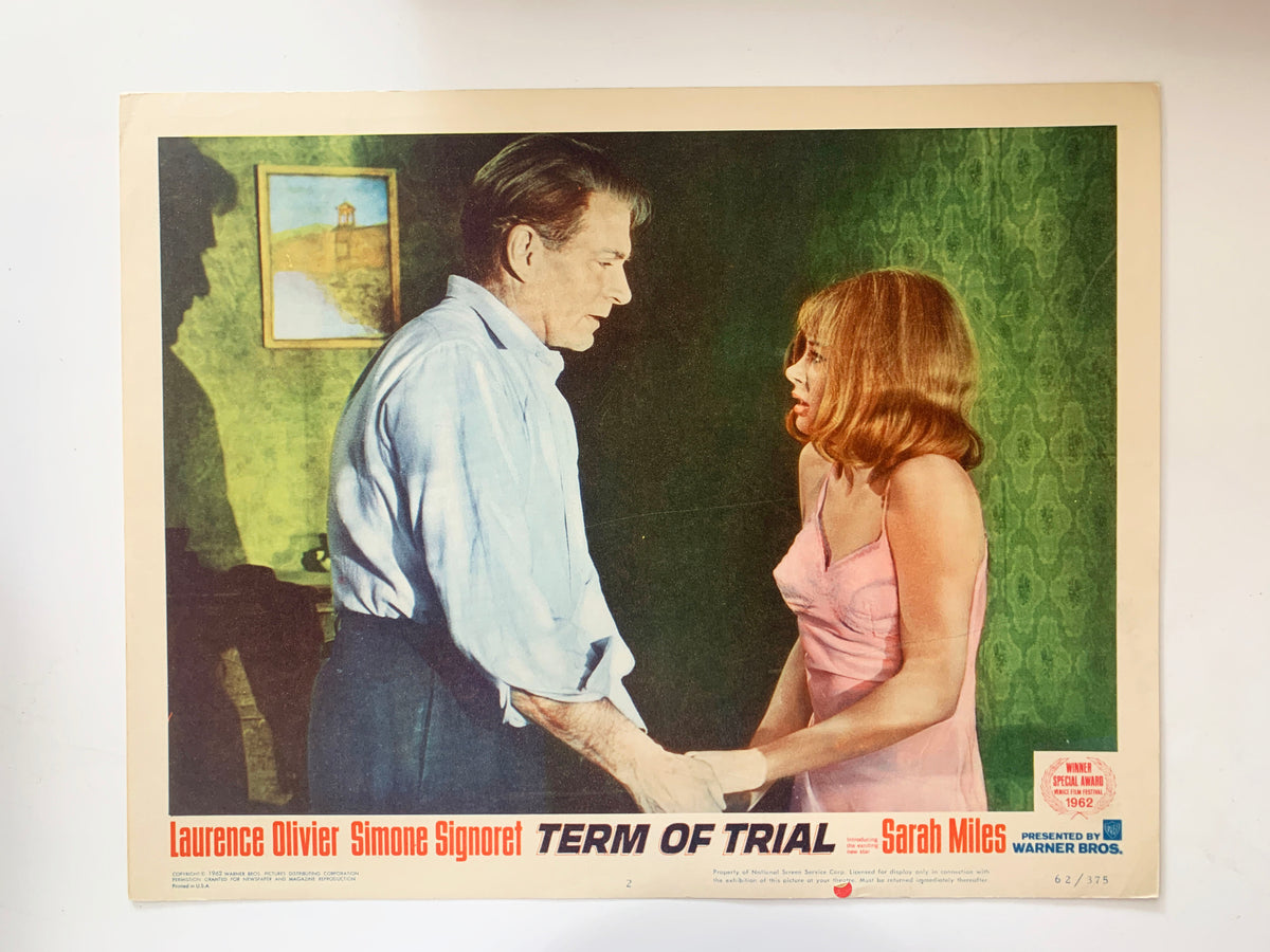 Term of Trial 1962 vintage lobby card