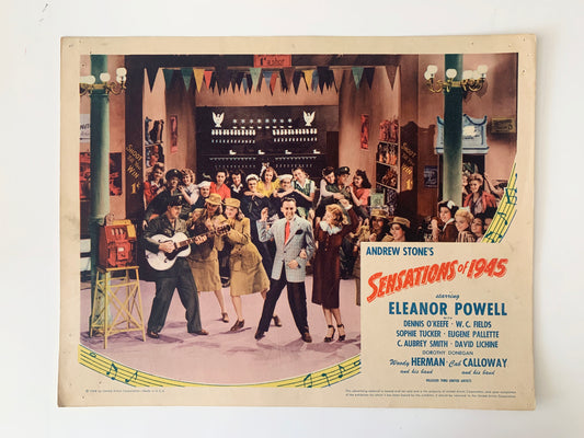 Sensations of 1945 original 1944 vintage lobby card