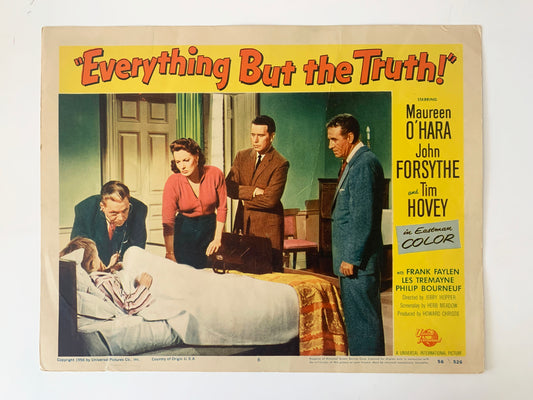 Everything but the Truth  original 1956 vintage lobby card