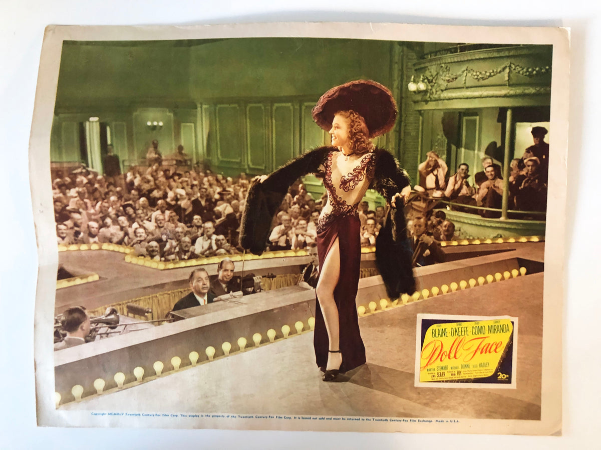 Doll Face original 1945 vintage lobby card