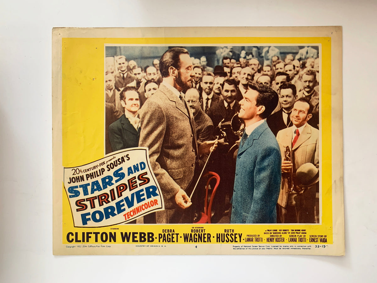 Stars and Stripes Forever 1952 vintage lobby card