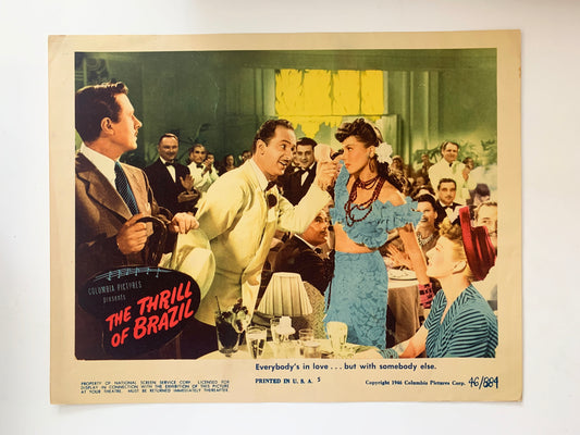 The Thrill of Brazil original 1946 vintage lobby card