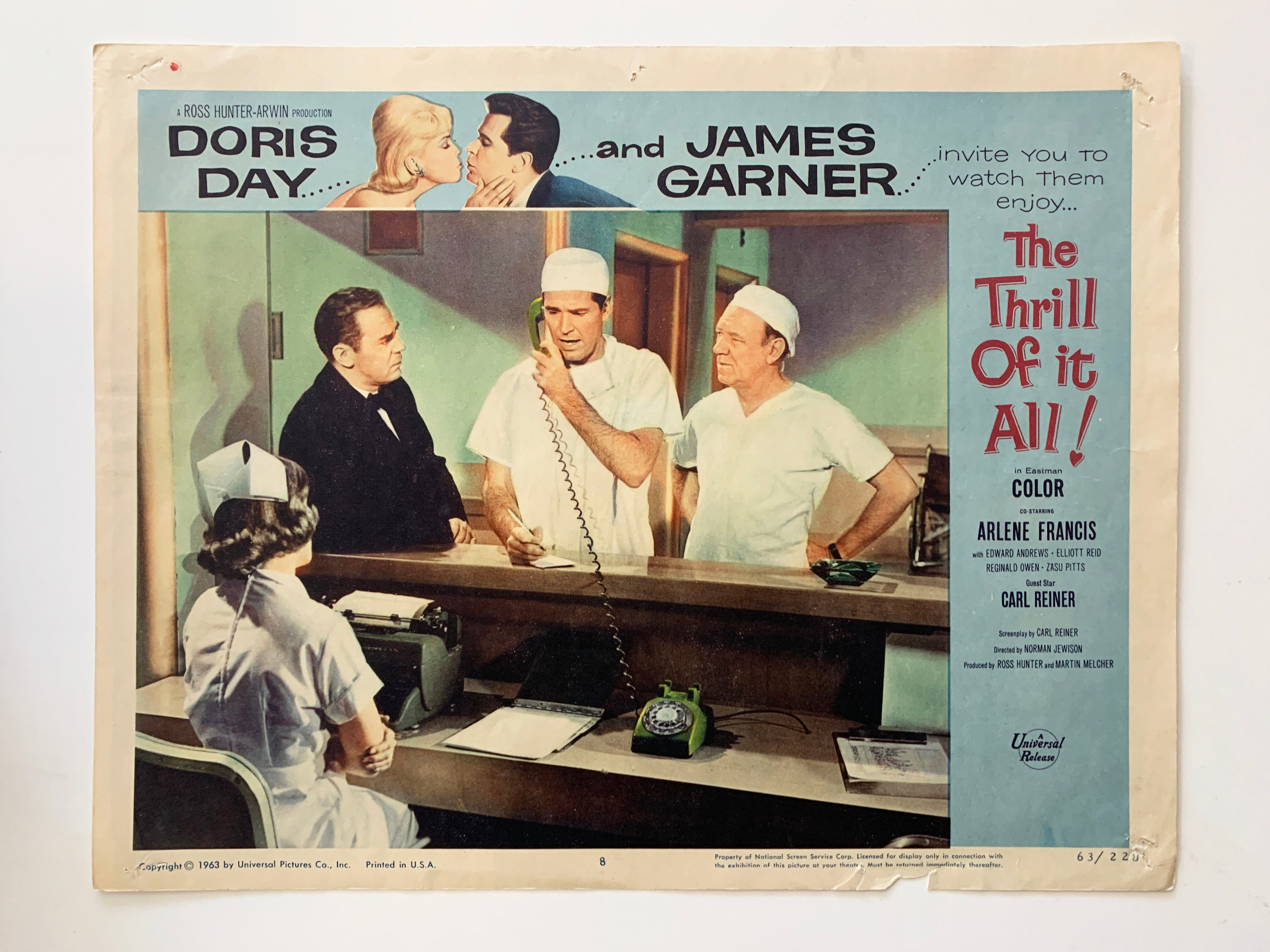 The Thrill of It All original 1963 vintage lobby card