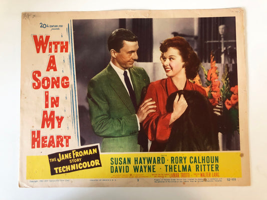 With a Song in My Heart original 1952 vintage lobby card