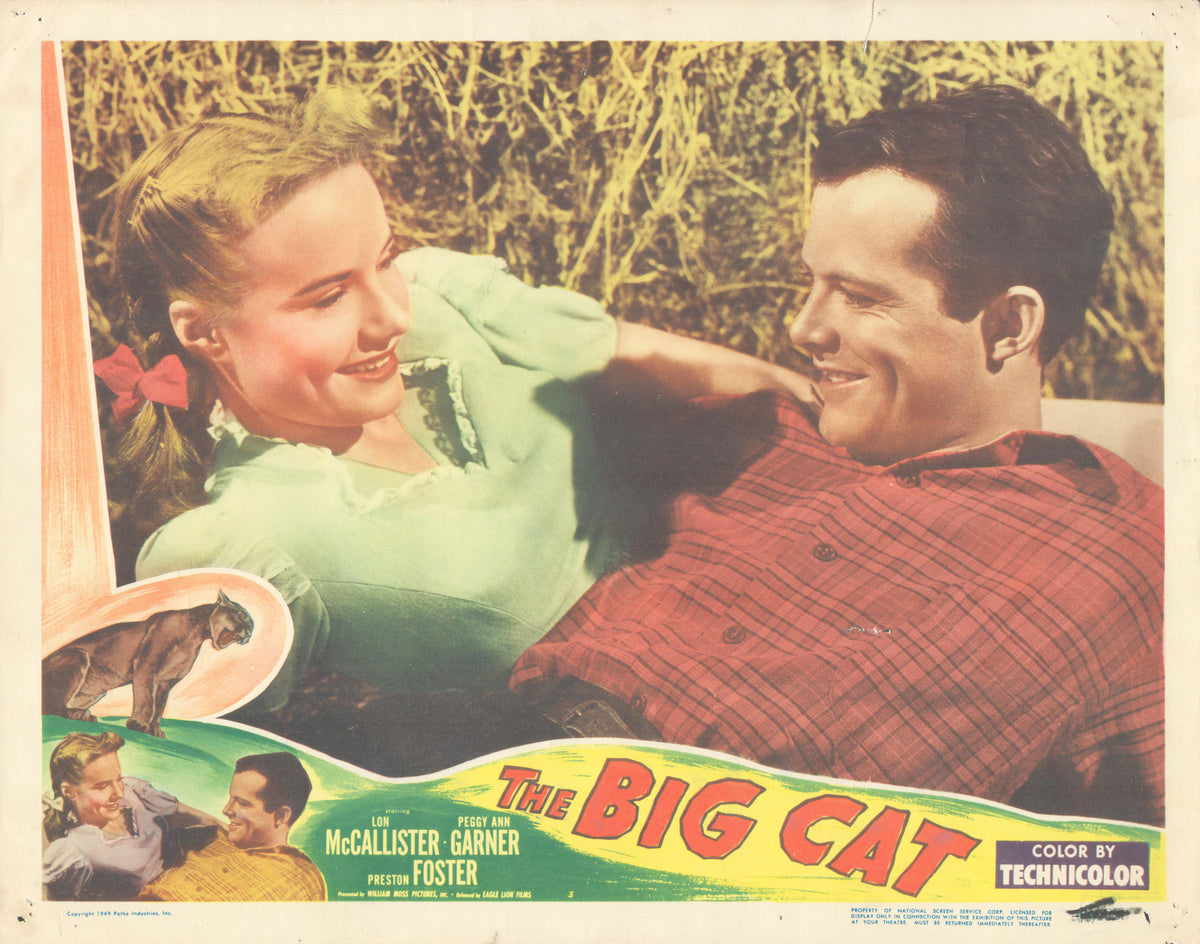 The Big Cat 1949 original vintage lobby card