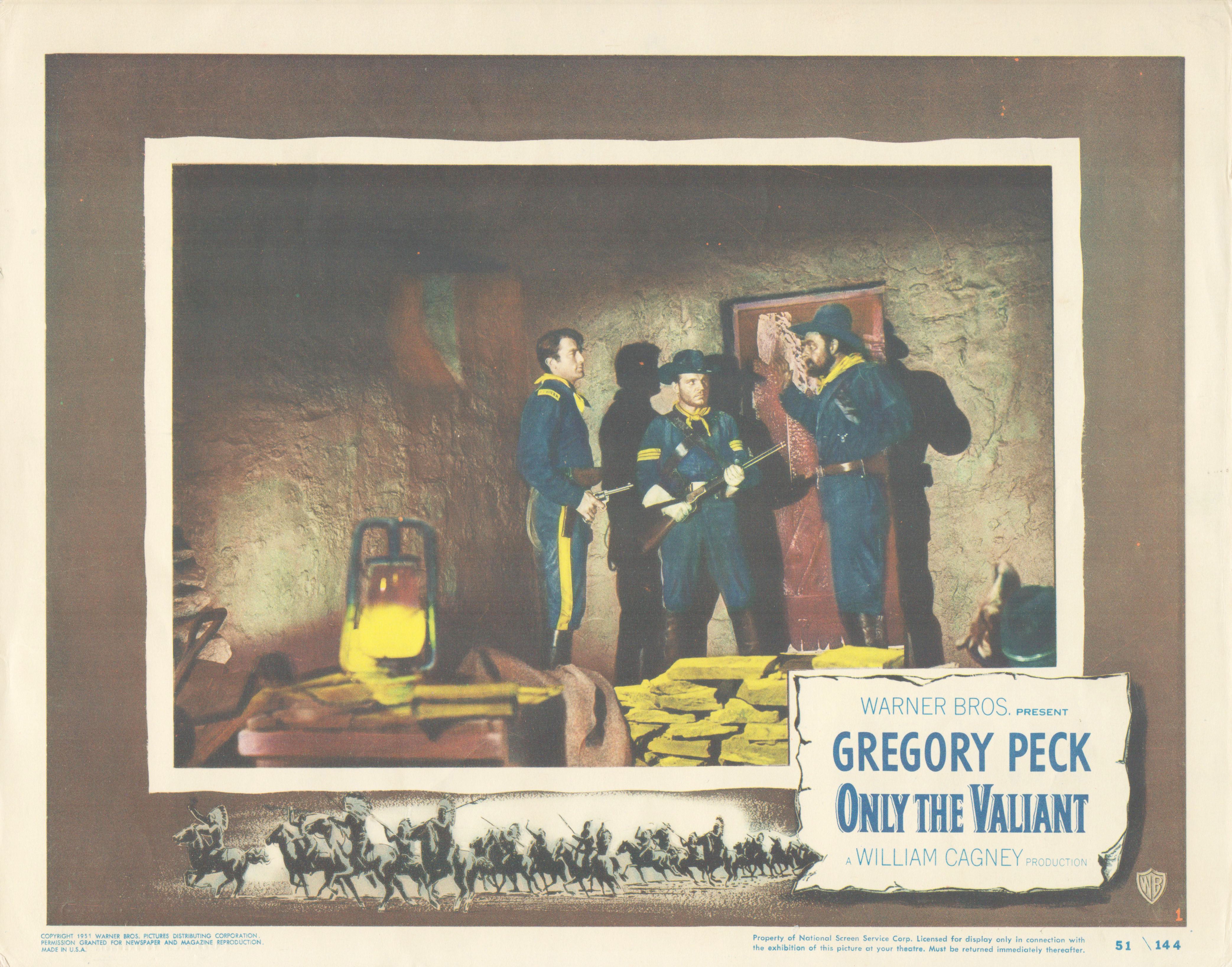 Only the Valiant 1951 original vintage lobby card