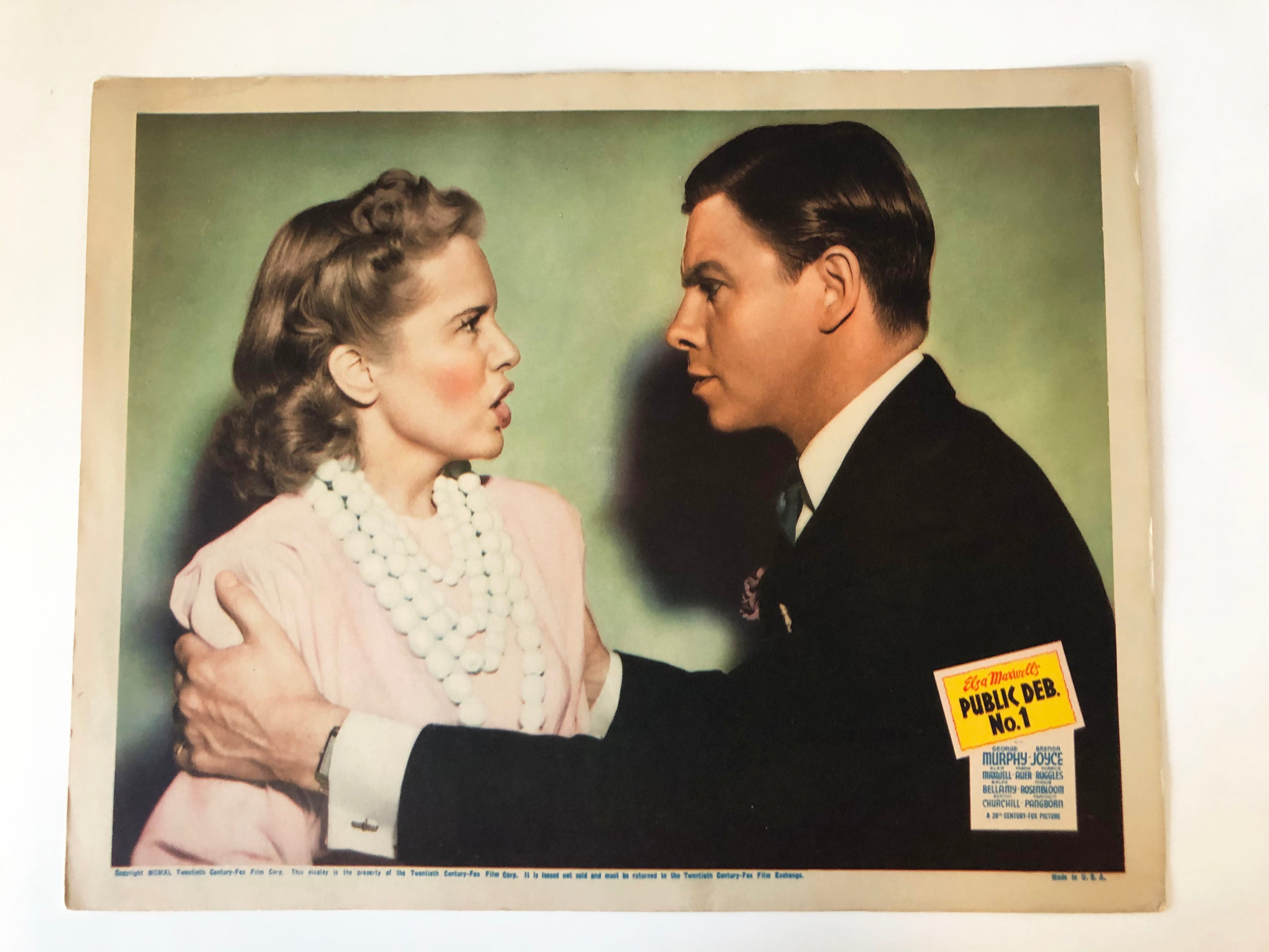 Public Deb No. 1 original 1940 vintage lobby card