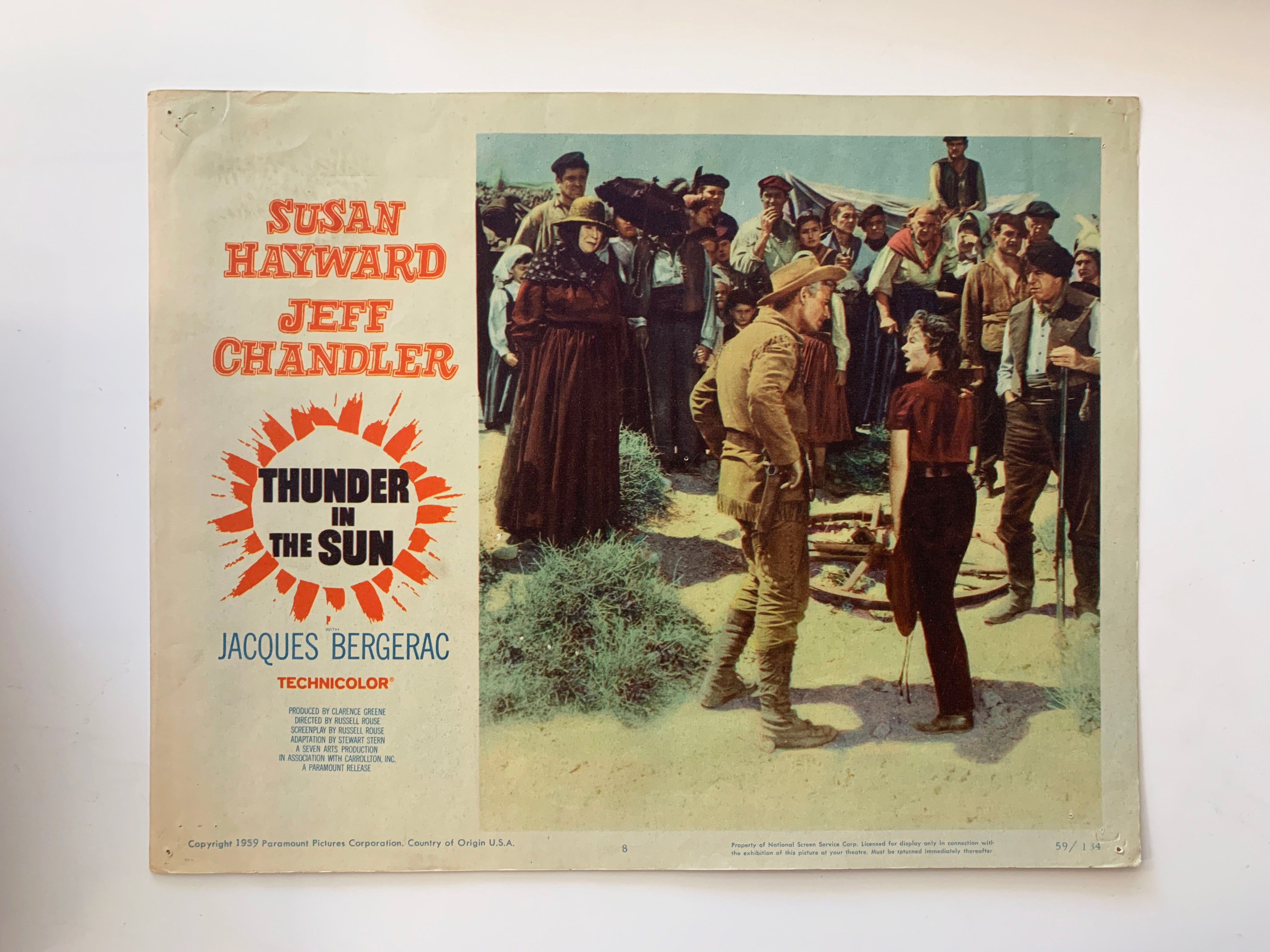 Thunder in the Sun original 1959 vintage lobby card