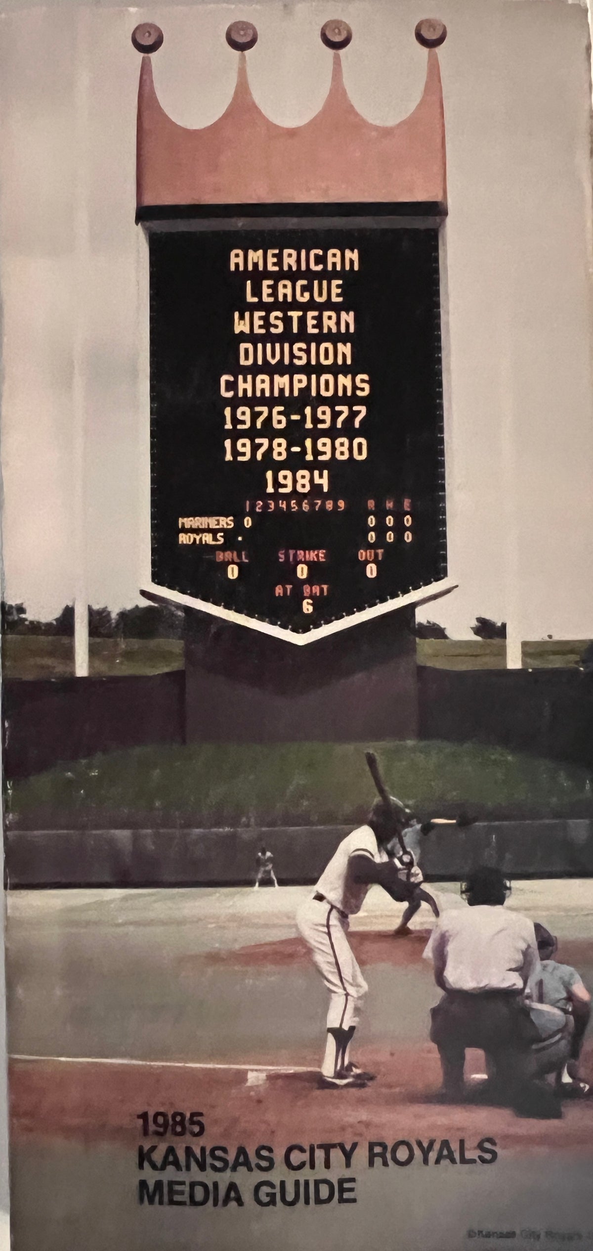 1985 Royals Media guide. 4x9 inches