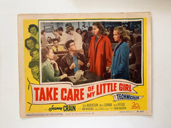 Take Care of My Little Girl original 1951 vintage lobby card 