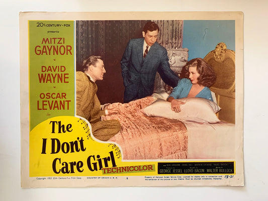 The I Don't Care Girl original 1953 vintage lobby card