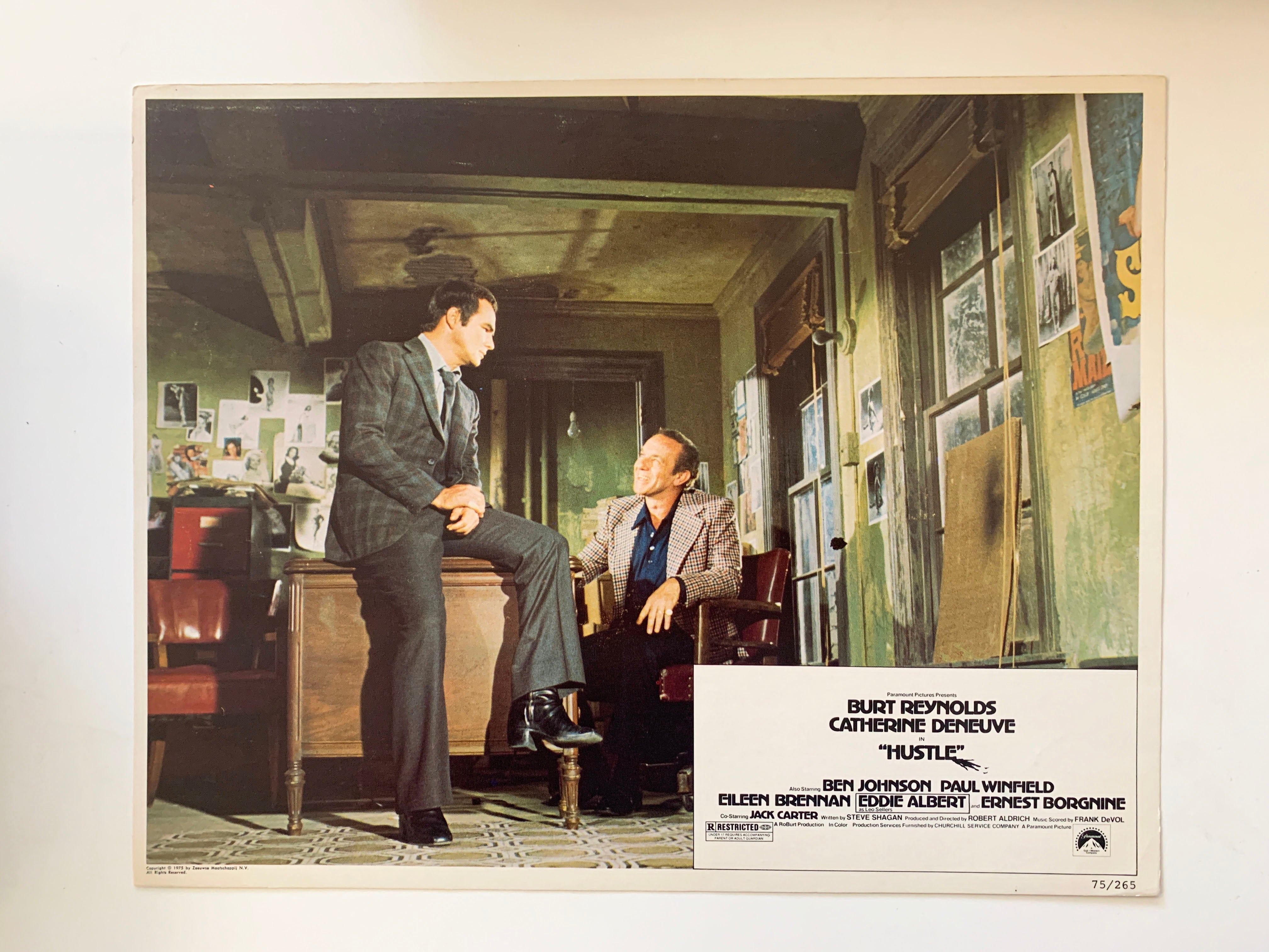 Hustle original 1975 vintage lobby card