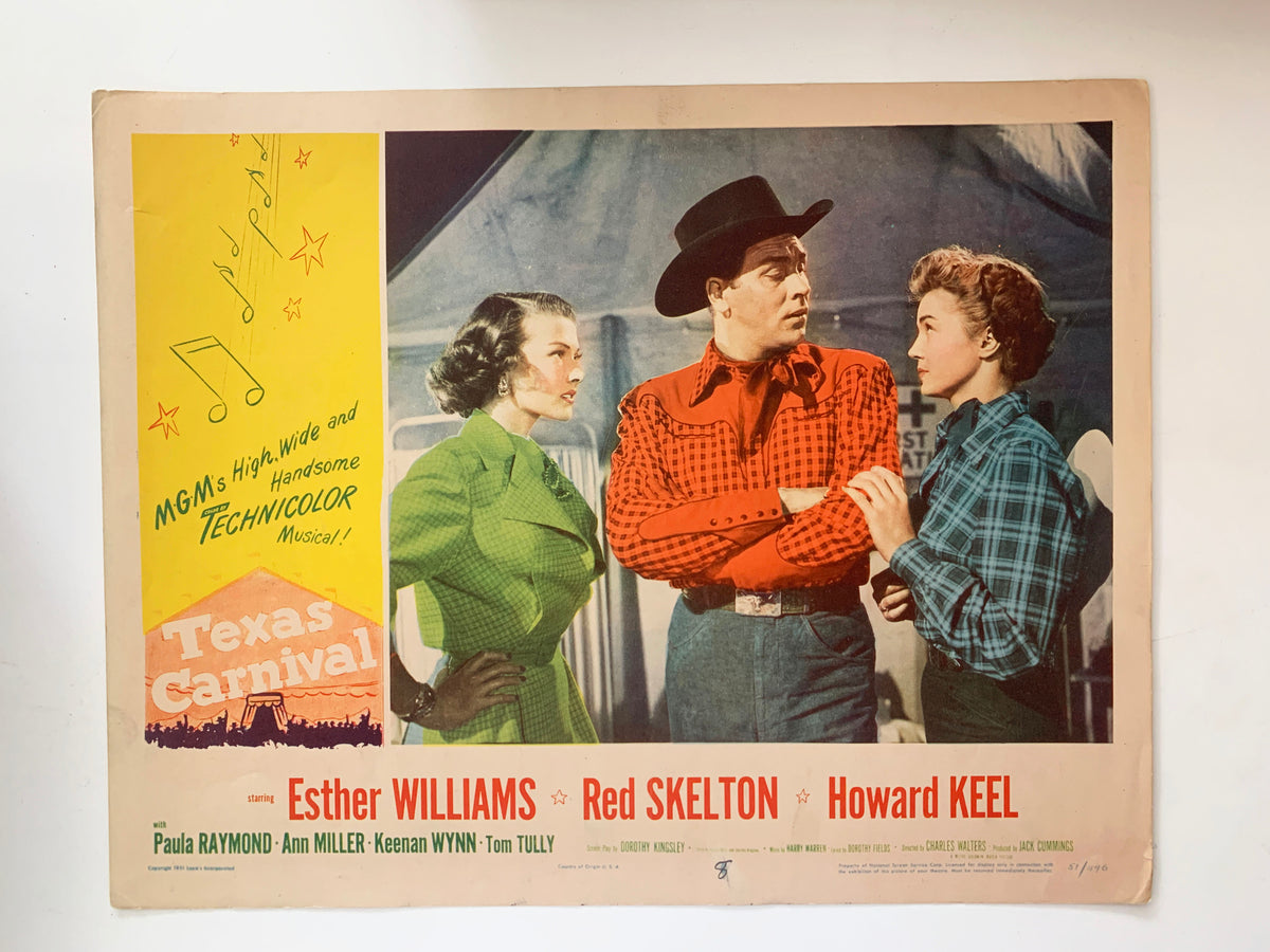 Texas Carnival original 1951 vintage lobby card