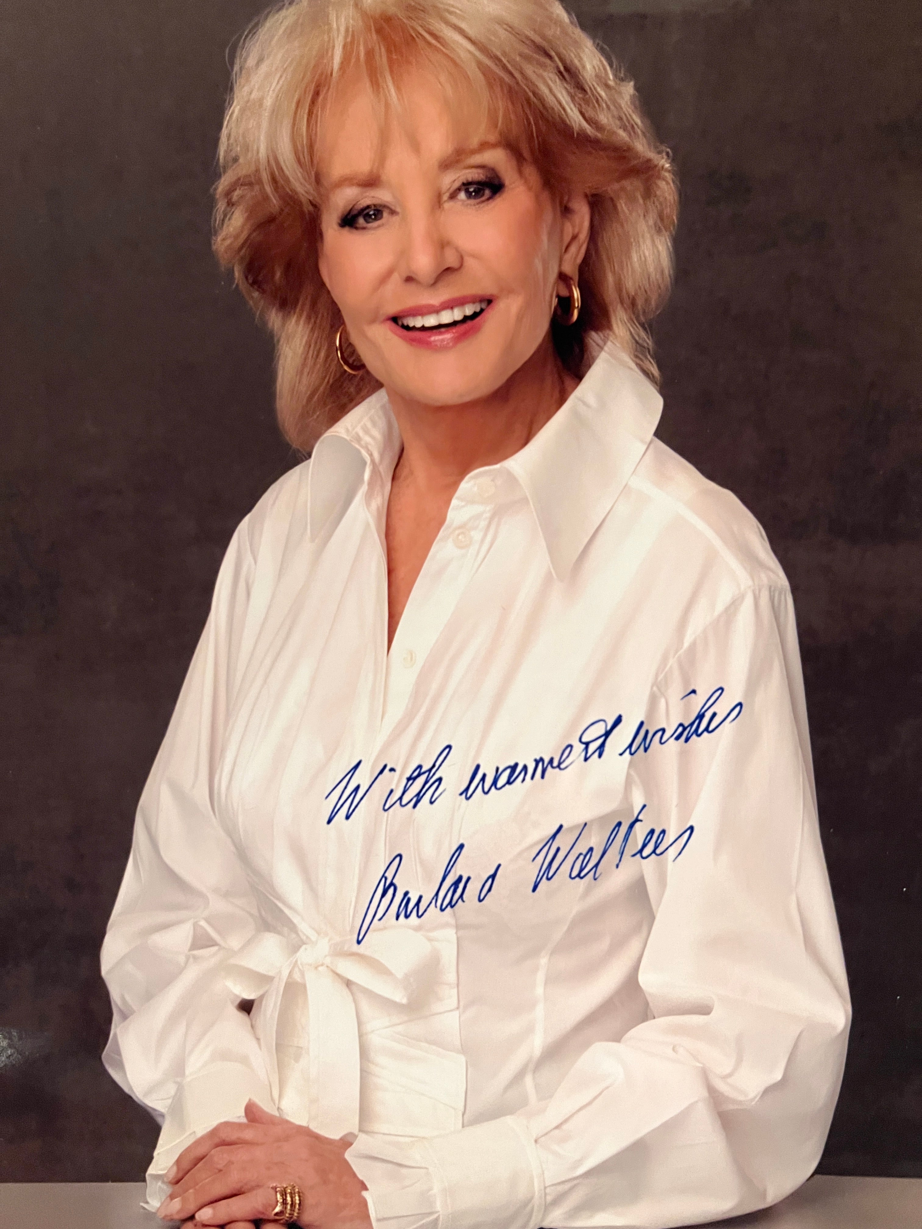 Barbara Walters facsimile signed photo. 8x10 inches