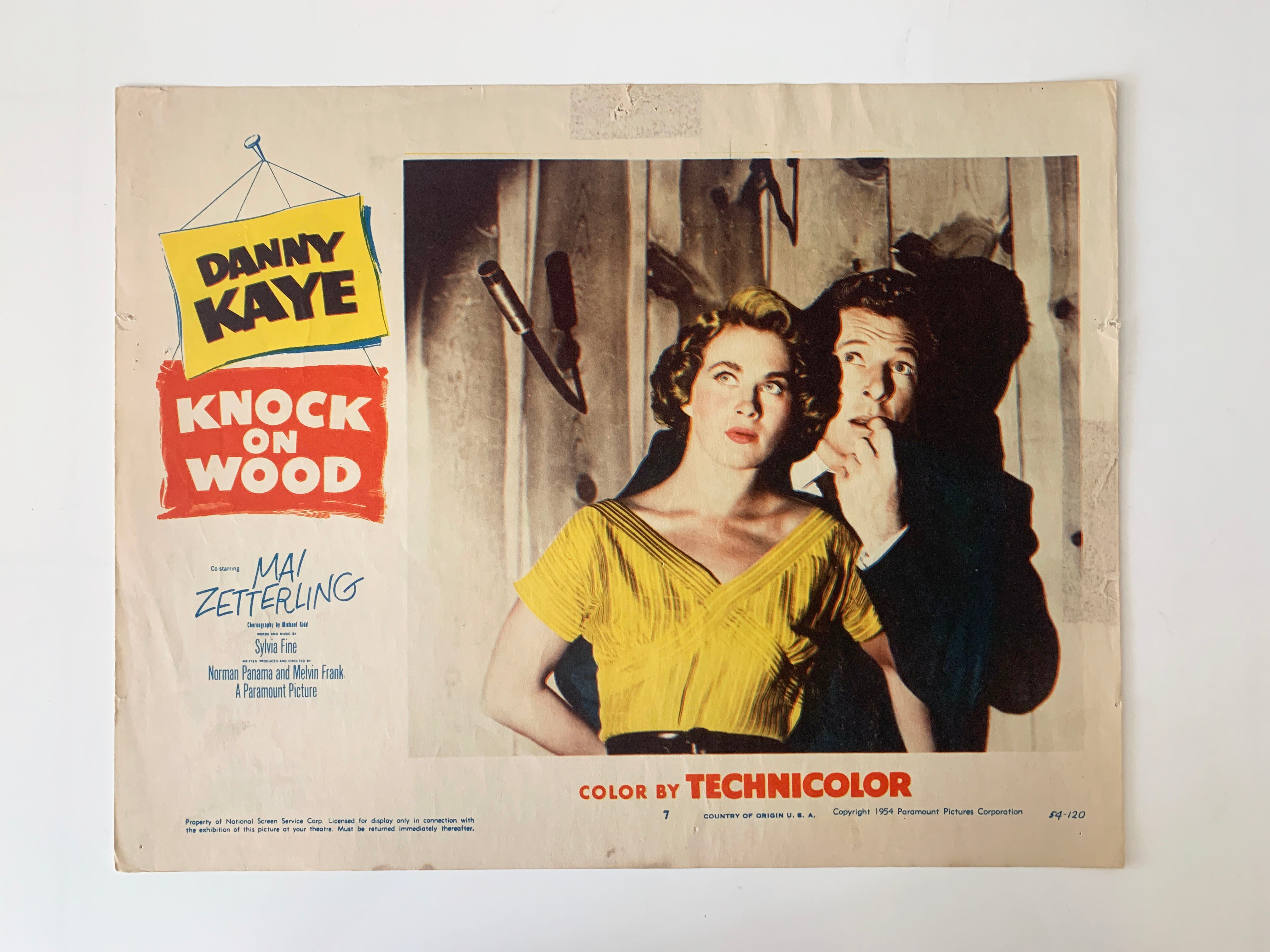 Knock on Wood original 1954 vintage lobby card