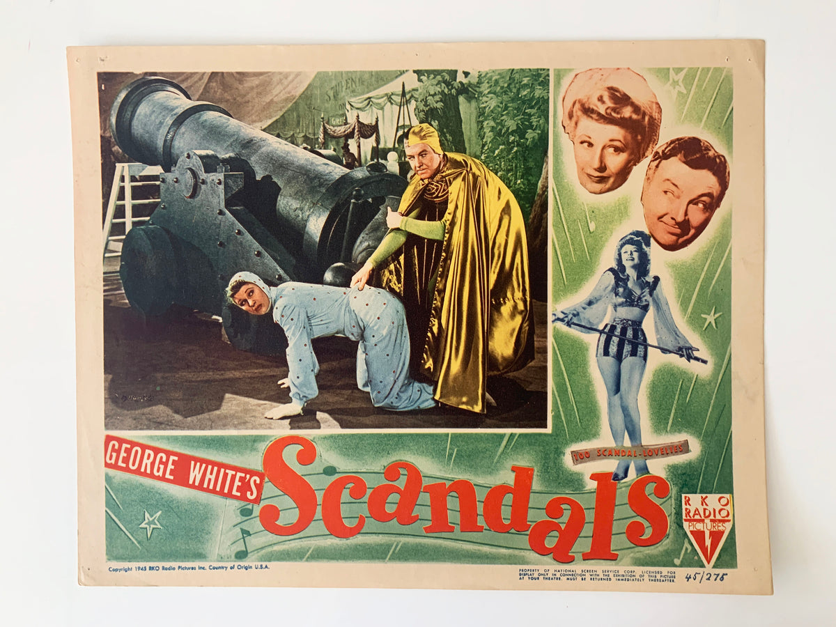 George White's Scandals original 1945 vintage lobby card