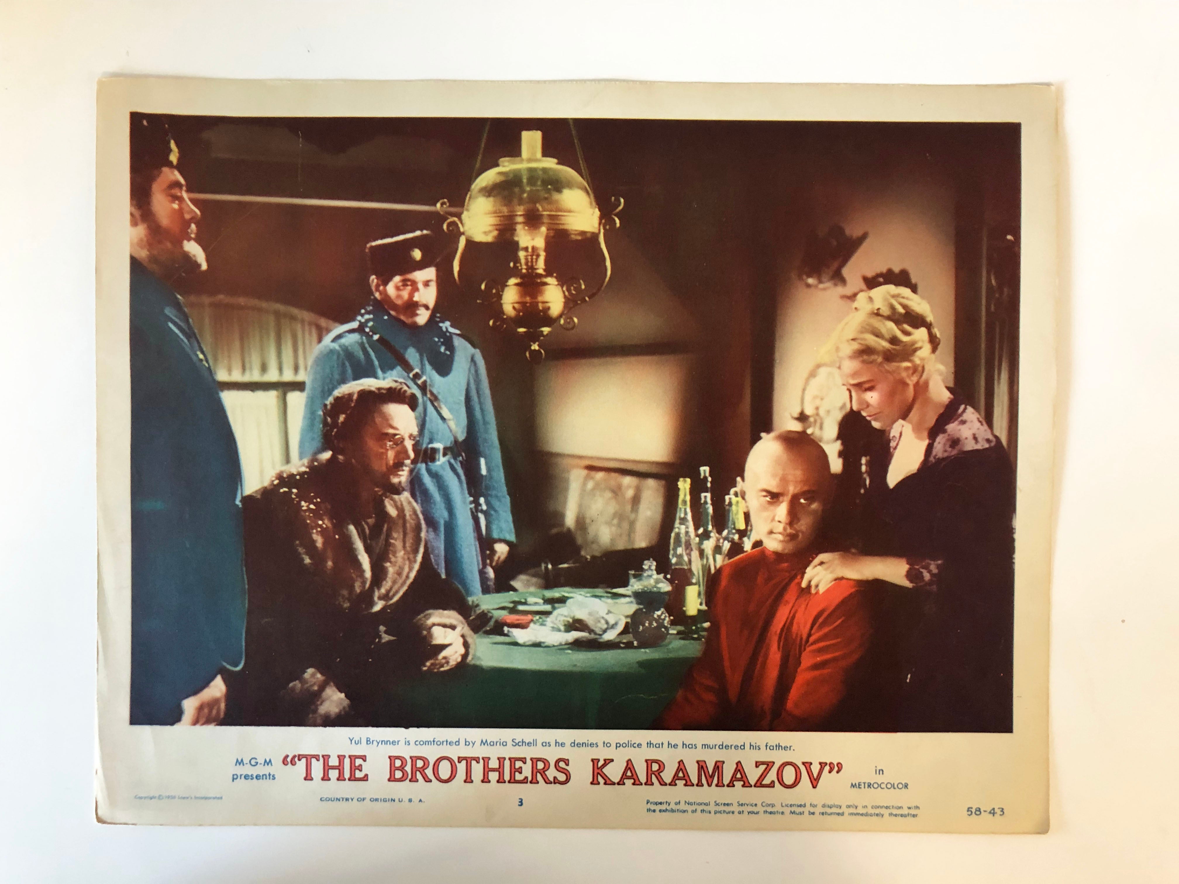 The Brothers Karamazov original 1958 vintage lobby card