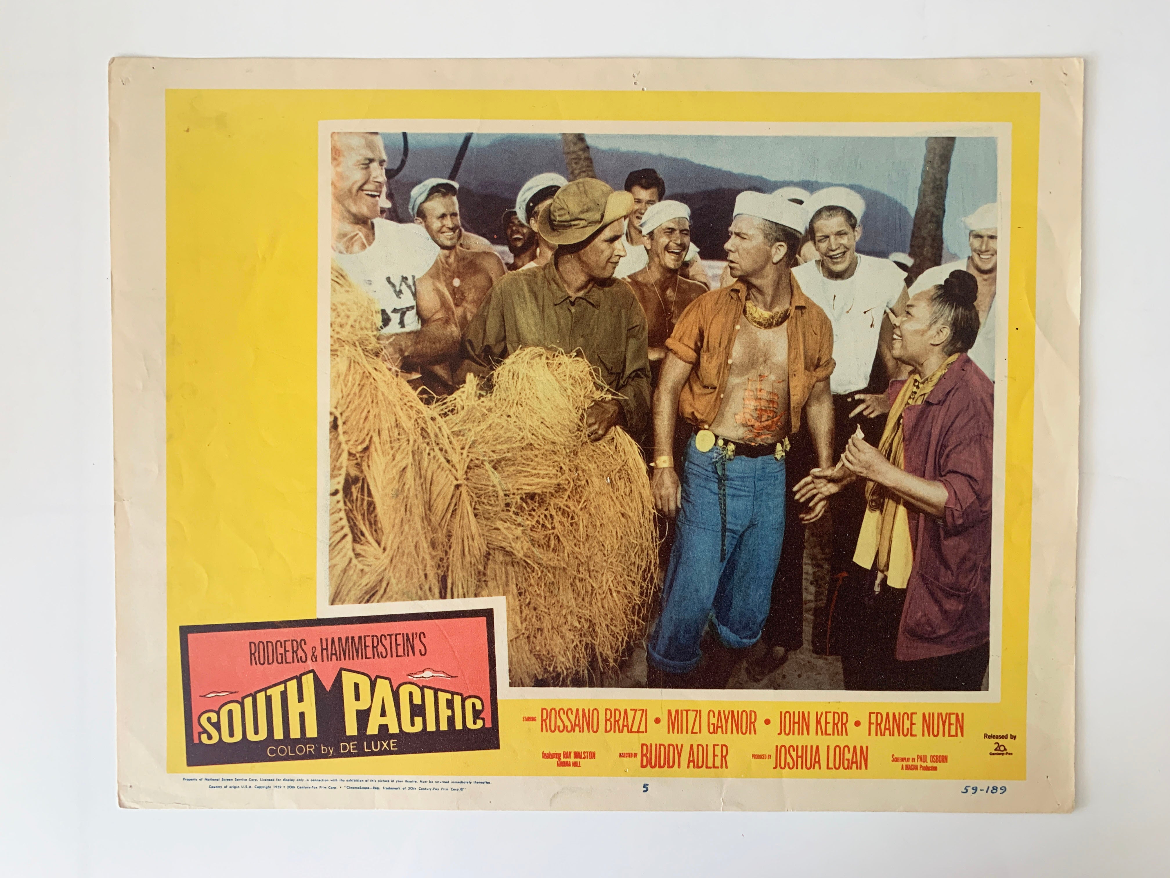 South Pacific original 1959 vintage lobby card