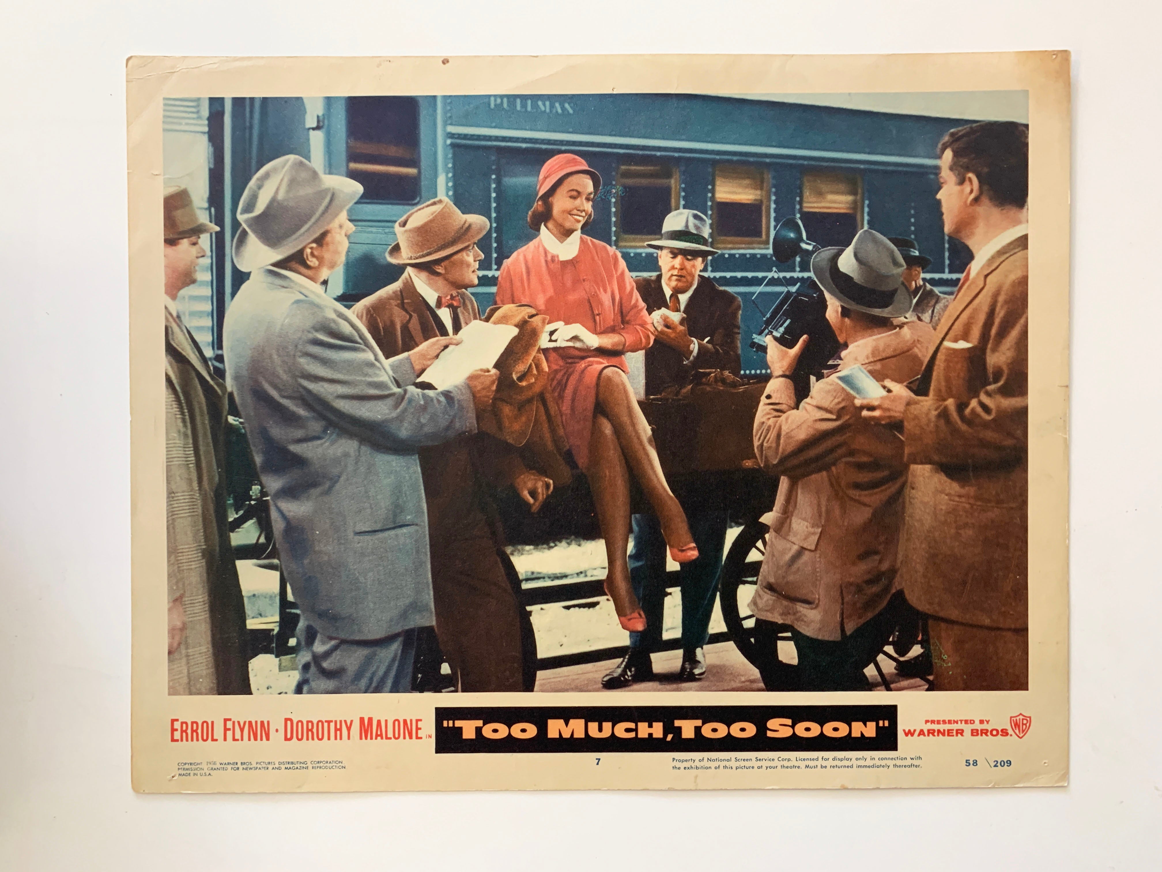 Too Much, Too Soon original 1958 vintage lobby card