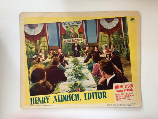 Henry Aldrich, Editor original 1942 vintage lobby card