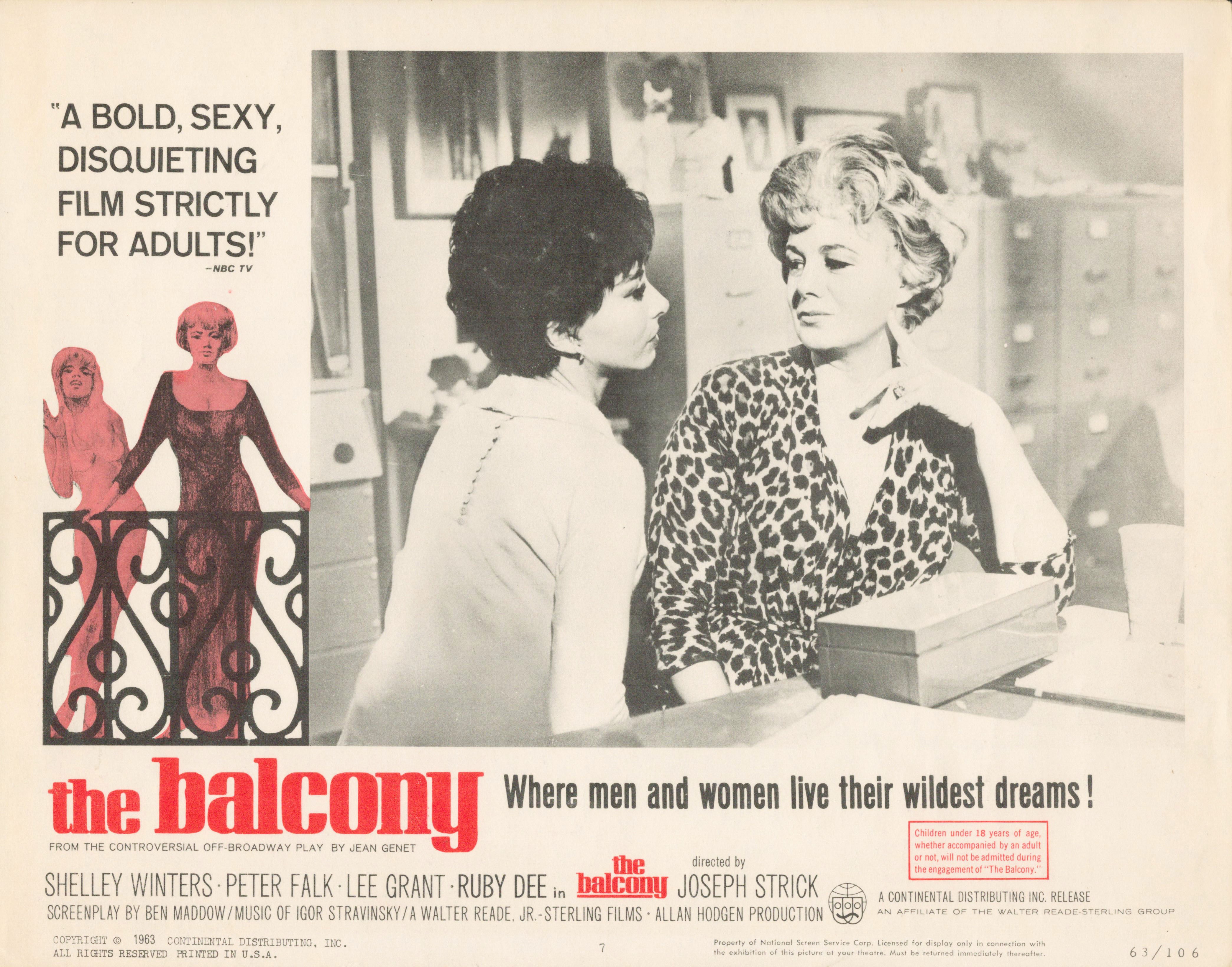 The Balcony 1963 original vintage lobby card