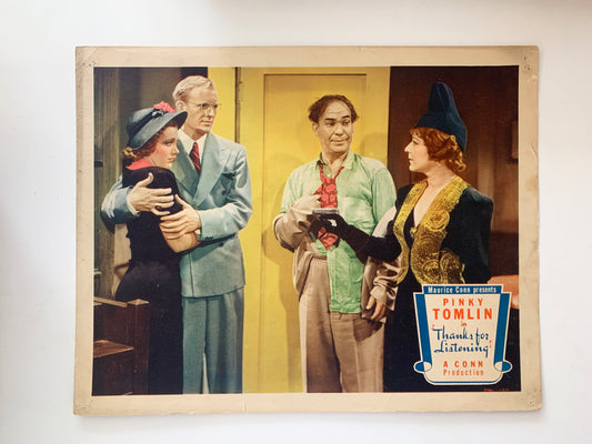 Thanks for Listening original 1937 vintage lobby card