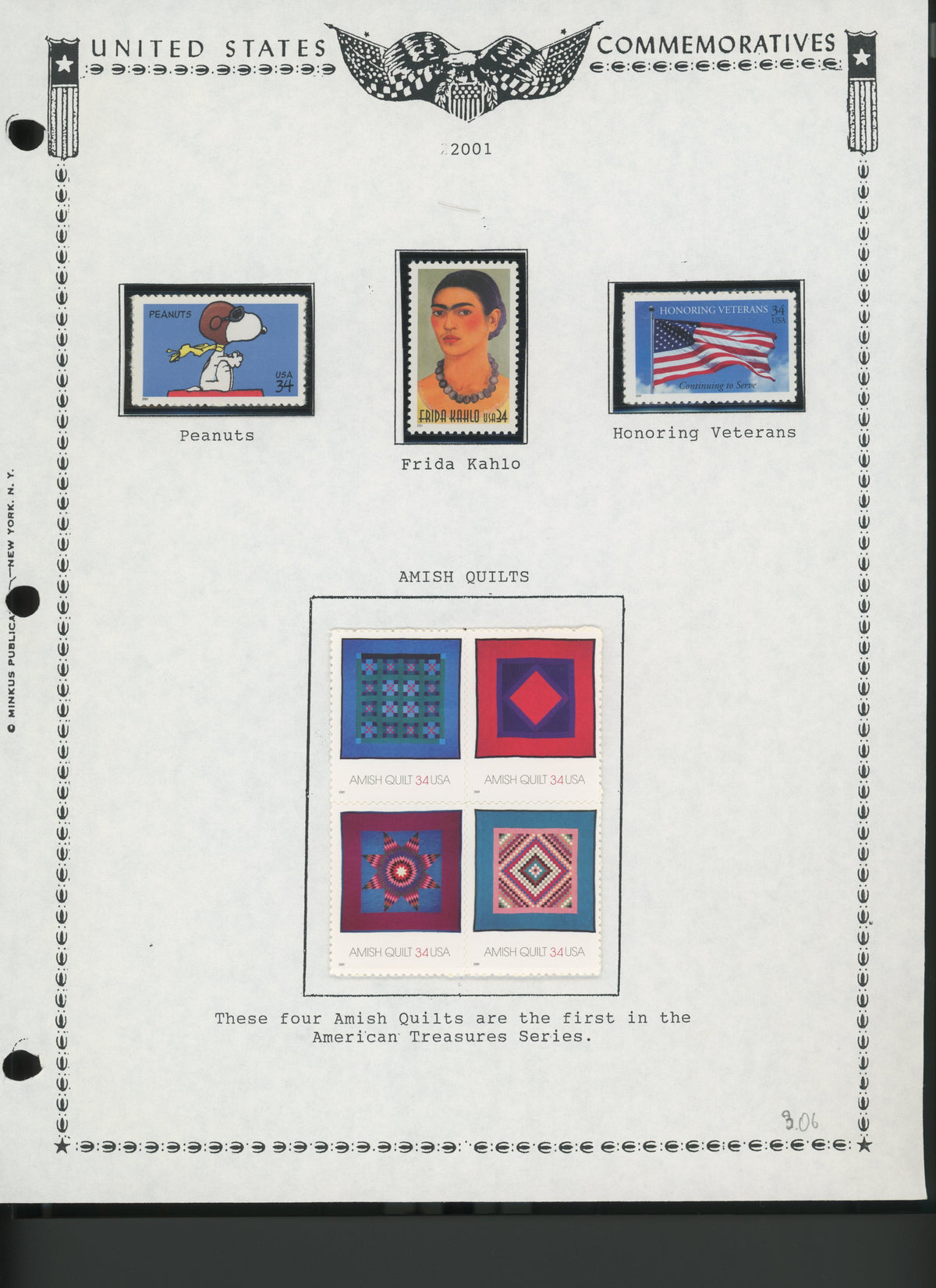 2001 United States Commemorative Stamp Set