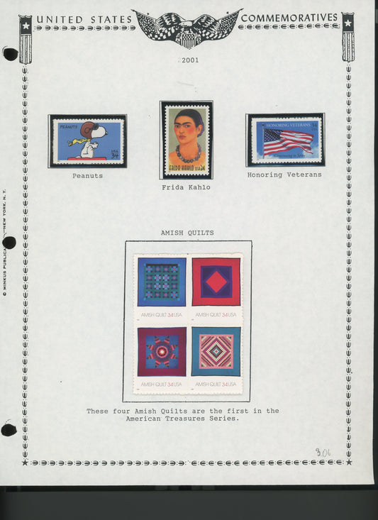 2001 United States Commemorative Stamp Set