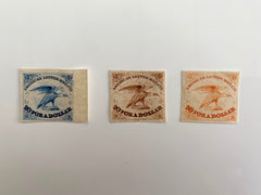 American Letter Mail Company set of 3 stamps