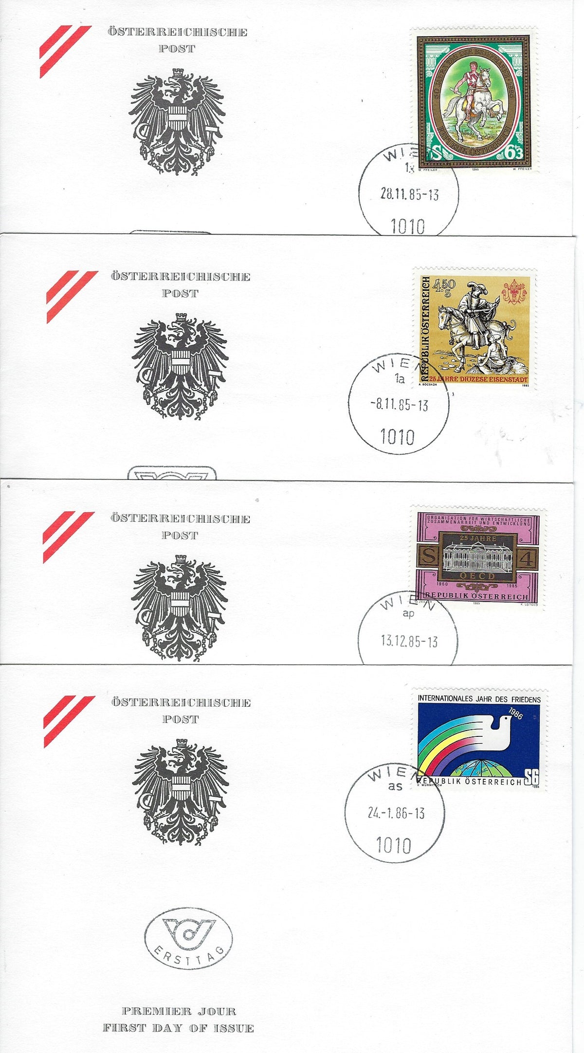 Austria First Day Covers